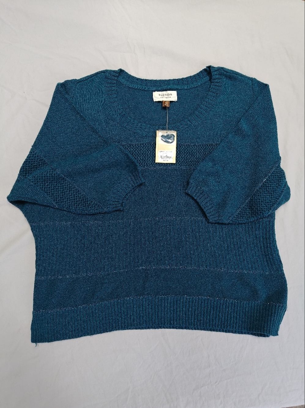 NWT Teal Crew Neck Sweater Sonoma